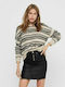 Only Women's Long Sleeve Sweater Striped Pumice Stone