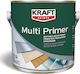 Kraft Multi Primer Ακρυλικό Αστάρι Πρόσφυσης Νερού Πολλαπλών Επιφανειών Λευκό Suitable for Aluminum / Glass / Metal / Non-Ferrous Metals / Wood / Plastic - PVC 0.75lt