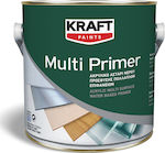 Kraft Multi Primer Grundierung Acrylat-Wasser-Haftgrundierung für mehrere Untergründe Grau Geeignet für Aluminium / Glas / Metall / Nichteisen-Metalle / Holz / Kunststoff - PVC 0.75Es