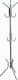 Woodwell Leroy Καλόγερος Μεταλλικός Ασημί 38x38x176cm