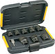 Dewalt Căpăcei Pneumatic - Pneumatic Hexagonali cu Patrat de Prindere 1/4", HEX, 1/2" Set 9buc