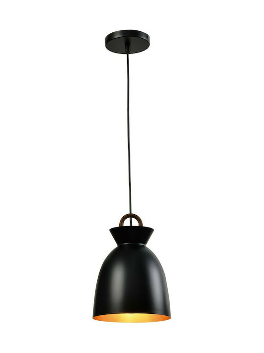 Hatzipantos Stores Hängende Deckenleuchte Einfaches Licht Glocke für Fassung E27 Schwarz