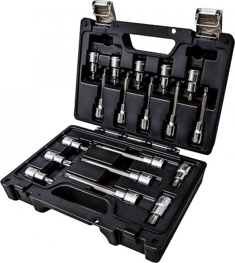 Beta Chei tubulare cu Vârfuri Torx și Patrat de Prindere 1/2'' Set 18buc