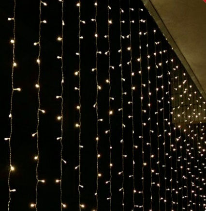 480 Λαμπάκια LED 3μ. x 300εκ. Θερμό Λευκό τύπου Κουρτίνα