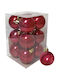 XMASfest Weihnachtshänger Kugel Ornament Plastik Rot 4cm Set 12Stück