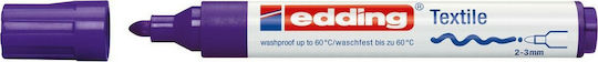 Edding Textile Marker 4500 Μαρκαδόρος Μωβ Ανεξίτηλος για Ύφασμα Στρογγυλή Μύτη