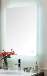 Gloria Primo Ορθογώνιος Καθρέπτης Μπάνιου με Φως 45x60cm