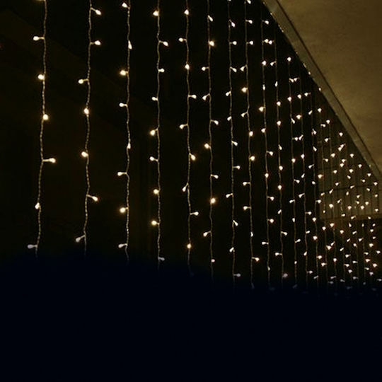 240 Светлини LED 2m. x 100бр Топъл бял тип Завеса 1бр