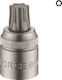 Force Torx socket 1/2" Walnut with Torx Head and Socket 1/2'' T50x55mm