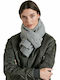 Lannah Cable Women's Wool Scarf Grey Marl