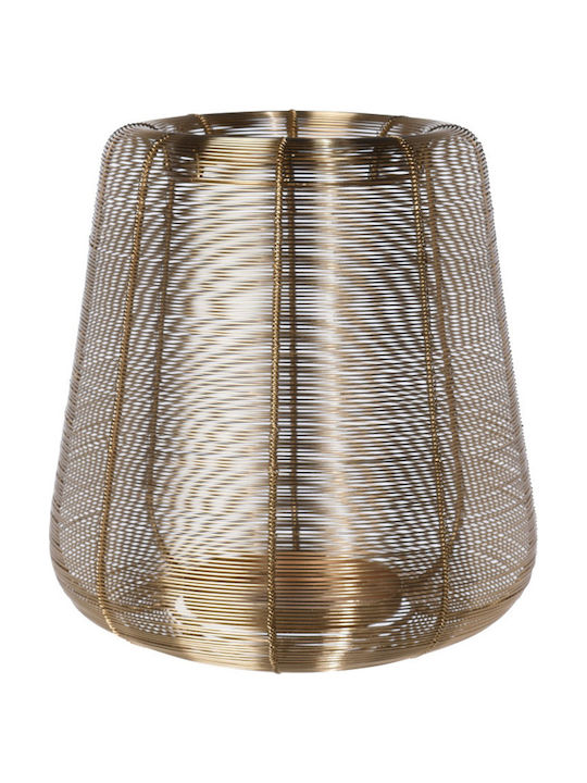 Koopman Φαναράκι Μεταλλικό Επιτραπέζιο Χρυσό 28x28x29εκ.