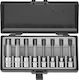 Force Set Long Sockets 1/2" Allen Long Walnut with Allen Head and Socket 1/2'' H10 / H12 / H14 / H17 / H5 / H6 / H7 / H8x110mm 8pcs