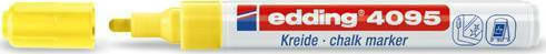 Edding Chalk Marker 4095 Μαρκαδόρος Κίτρινος Μαυροπίνακα Υγρής Κιμωλίας για Γυαλί Φωσφορούχο