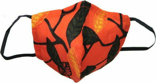 Synchronia Fabric Mask with Filter Pocket & Wire Protective Mask Fabric Medium Orange BHP001M-M-LO 1pcs