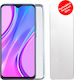 Volte-Tel Slimcolor Air Umschlag Rückseite Silikon Set mit Glas Weiß (Redmi 9)