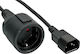 InLine IEC C14 - Schuko Cable 2m Μαύρο 16659L