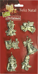 Set Ornamente Clopote Metalice Aurii 3x5cm 6 Bucăți Set Ornamente Clopote Metalice Aurii 3x5cm 6 Bucăți