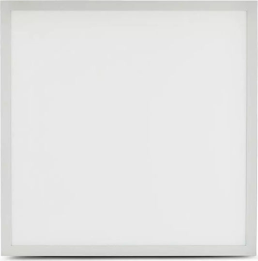 V-TAC Τετράγωνο Χωνευτό LED Panel 40W με Θερμό Λευκό Φως 3000K 60x60εκ.