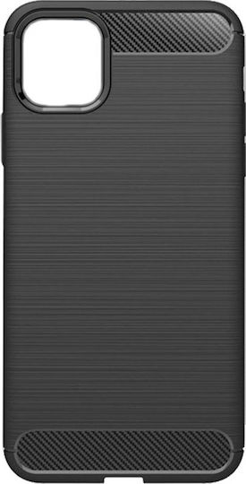 Forcell Carbon Back Cover Σιλικόνης Μαύρο (iPhone 12 mini)