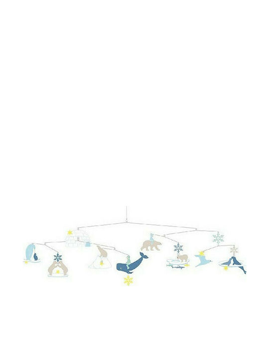Djeco Kids Room Decorative Mobile Animals Blue made of Wood Polar Bears