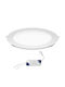 Adeleq Rotund Încastrat Panou LED Putere 25W cu Alb Natural Lumini 22x22cm.