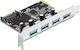 DeLock Card de control PCIe cu 4 porturi USB 3.0