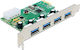DeLock Card de control PCIe cu 4 porturi USB 3.2