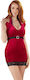 Cottelli Collection Velvet Dress Red