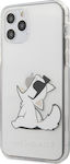 Karl Lagerfeld Choupette Fun Synthetic Back Cover Transparent (iPhone 12 Pro Max)