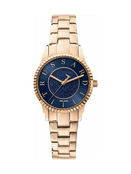Trussardi T-Bent Ρολόι με Μεταλλικό Μπρασελέ σε Ροζ Χρυσό χρώμα