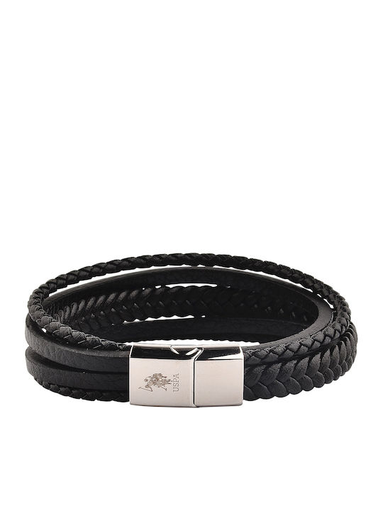 U.S. Polo Assn. Ανδρικό Βραχιόλι Δερμάτινο
