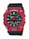 Casio G-shock Men's Watch 49mm Chronograph Battery with Red Rubber Strap