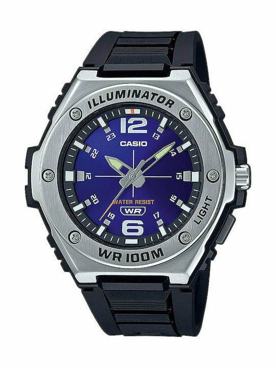 Casio Herrenuhr 50.6mm Batterie mit Schwarz Kau...