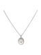 14-carat white gold necklace