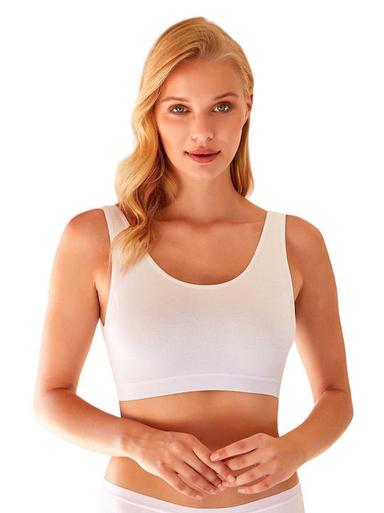 Helios Women's Bra without Padding White