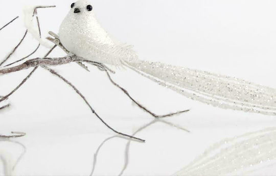 Eurolamp Christmas Plastic Figure Little bird White Height 36cm