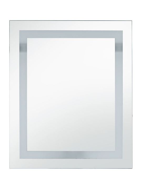 vidaXL Rectangular Bathroom Mirror Led Touch made of Metal 60x80cm