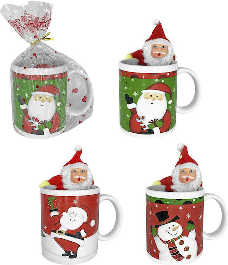 XMASfest 93-1778 Christmas Mug Ceramic Width 8cm. (Μiscellaneous Designs/Colors)