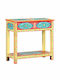 Solid Wood Console Table Multicolour L80xW35xH75cm