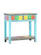 Solid Wood Console Table Multicolour L80xW35xH75cm