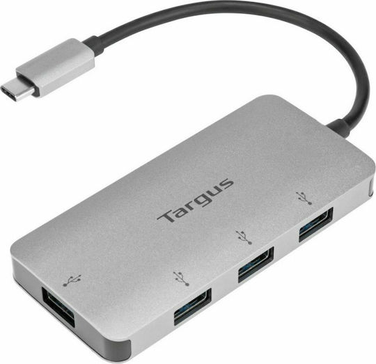 Targus v5 USB Hub with 4 USB 3.0 Ports with USB-C Connection Silver