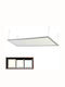 Adeleq Παραλληλόγραμμο Κρεμαστό LED Panel 50W με Φυσικό Λευκό Φως 4000K 120x30εκ.