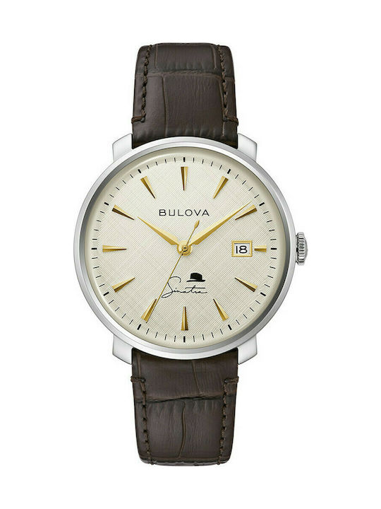 Bulova Frank Sinatra Watch Chronograph Battery with Brown Leather Strap