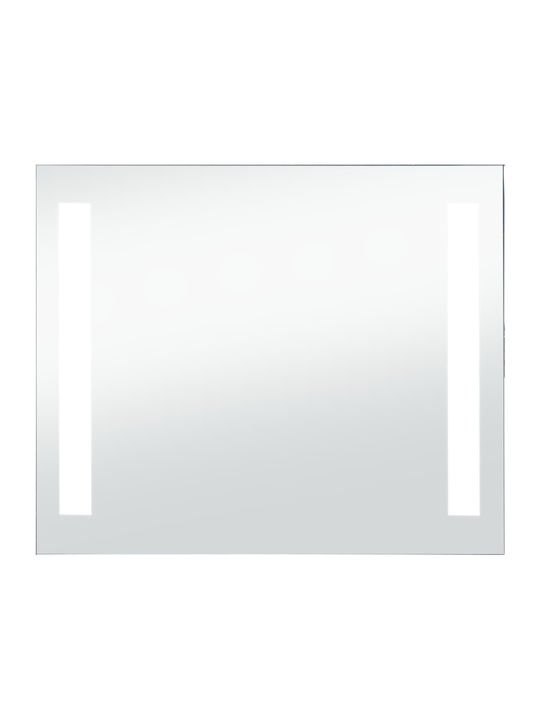 vidaXL Rectangular Bathroom Mirror Led made of Metal 60x50cm