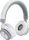 HZ-BT360 Ασύρματα / Ενσύρματα On Ear Ακουστικά με Ραδιόφωνο με 9 ώρες Λειτουργίας Λευκά