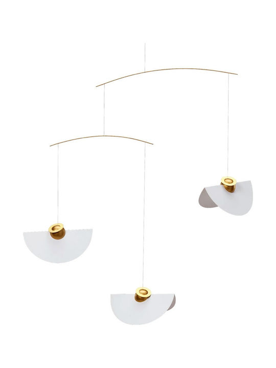 Flensted Mobiles Kinder Dekoratives Zimmermobil Weiß Circular Angels 37x50cm