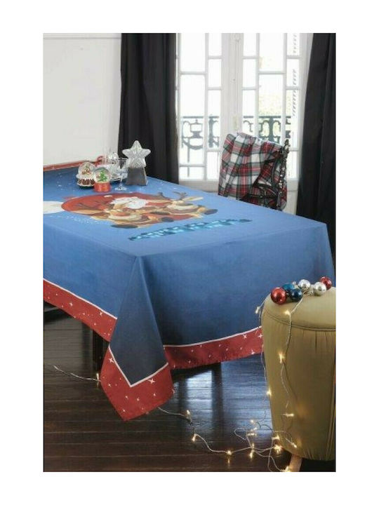 Makis Tselios Home Коледно Покривка за маса Син Д180xШ140см.