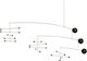 Flensted Mobiles Kids Room Decorative Mobile Black Agreement in 3 Moves 18x65cm