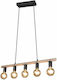 Trio Lighting Einar Pendant Chandelier with Rope for 5 Bulbs E27 Beige