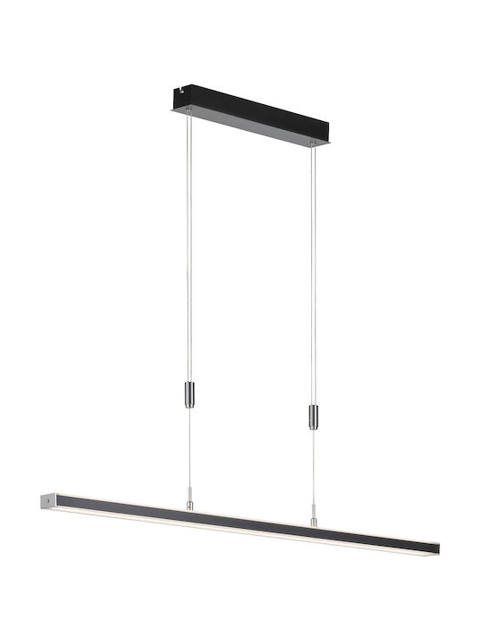 Fischer Honsel Vitan TW Pendant Light LED Rail with Warm to Cool White Light Black